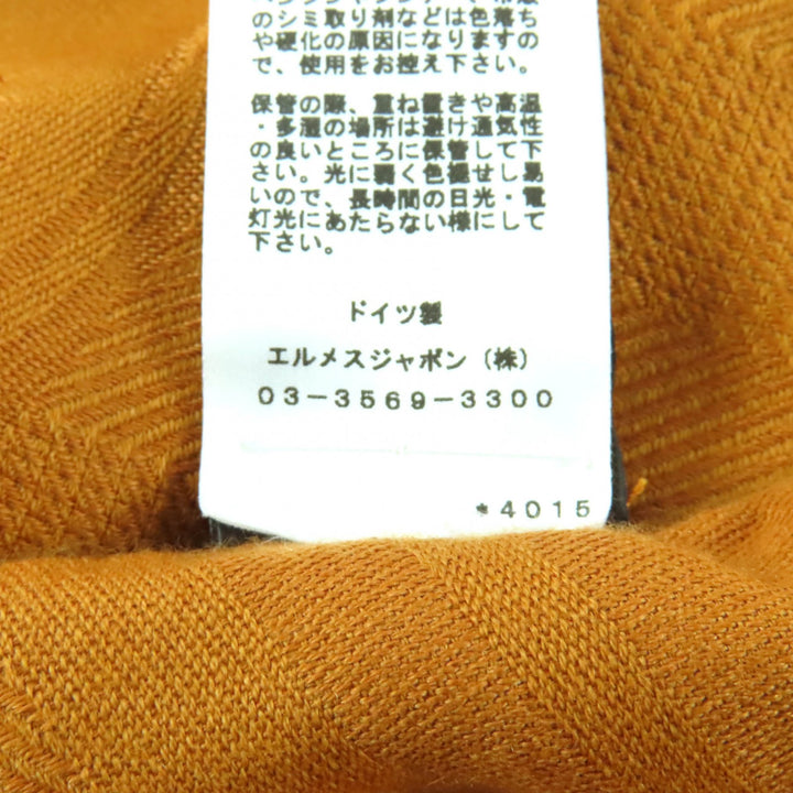 素晴らしいHERMESスカーフニューリブリスブラウンカシミアレディース