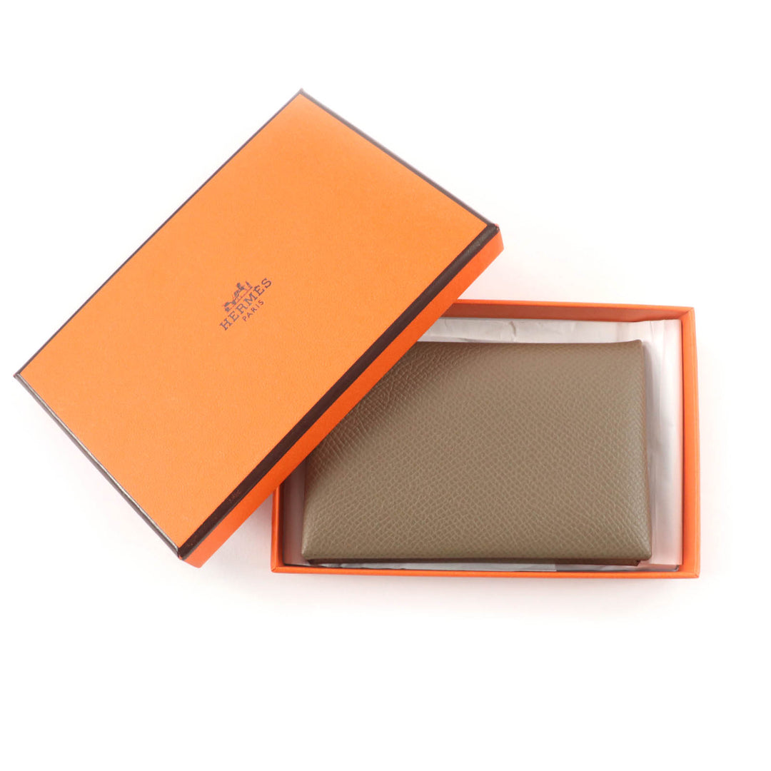 新品 HERMES カードケース カルヴィ 名刺入れ エプソンレザー レディース