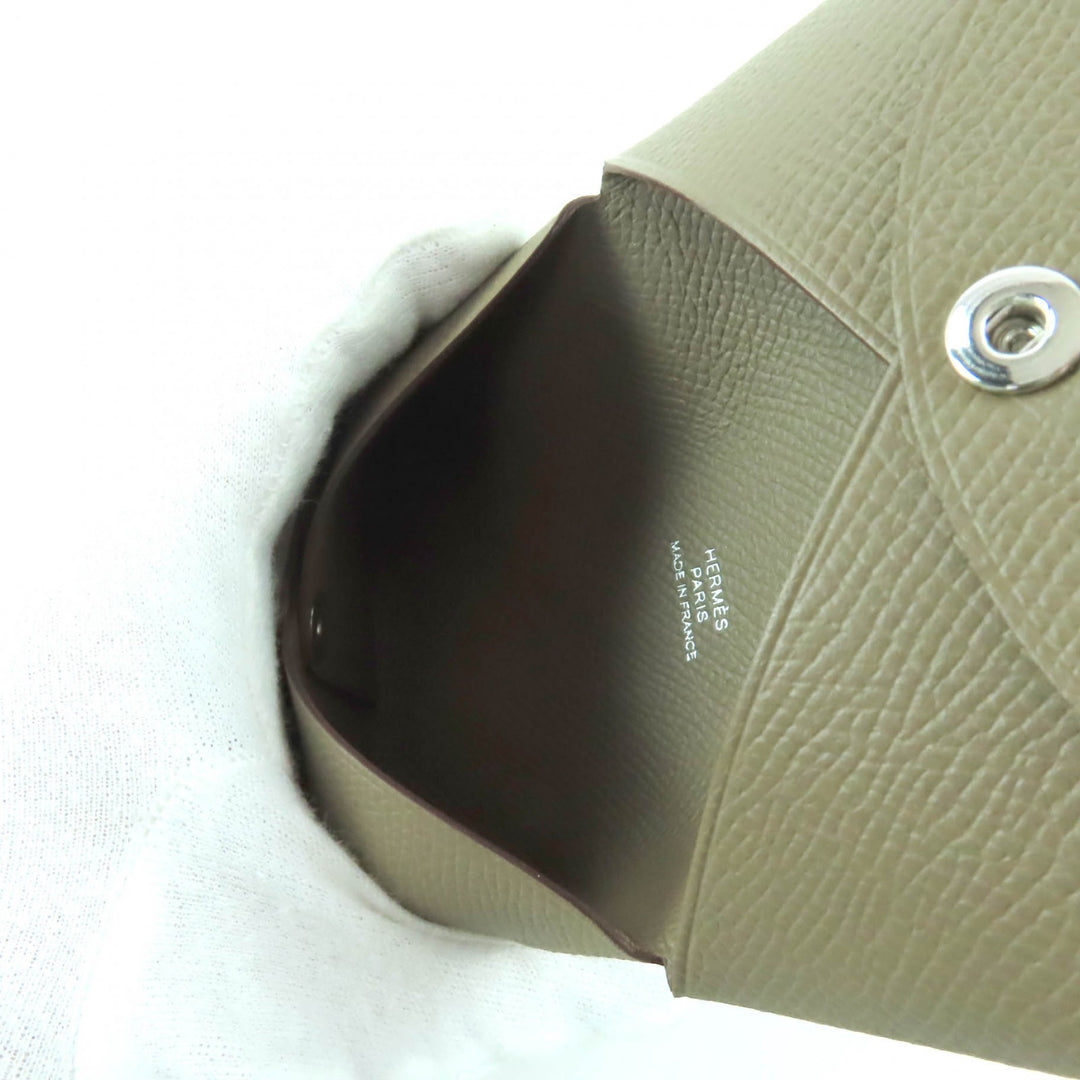 新品 HERMES カードケース カルヴィ 名刺入れ エプソンレザー レディース