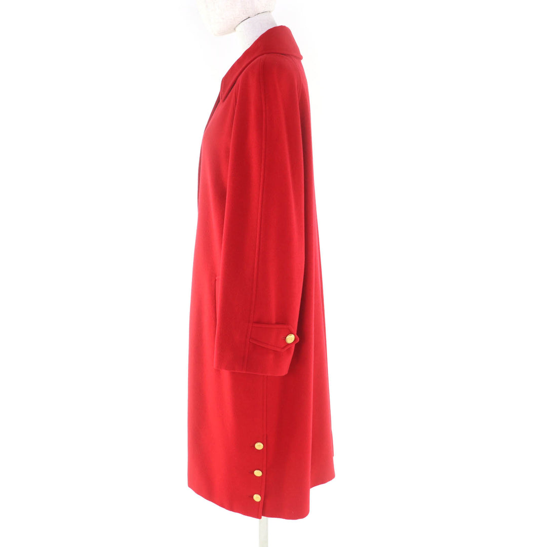 Excellent CHANEL coat Red cashmere Women 36 96A