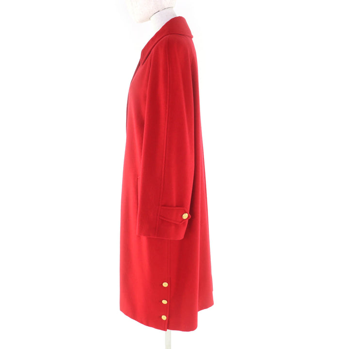 Excellent CHANEL coat Red cashmere Women 36 96A