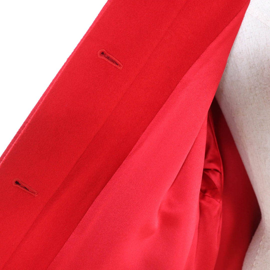Excellent CHANEL coat Red cashmere Women 36 96A
