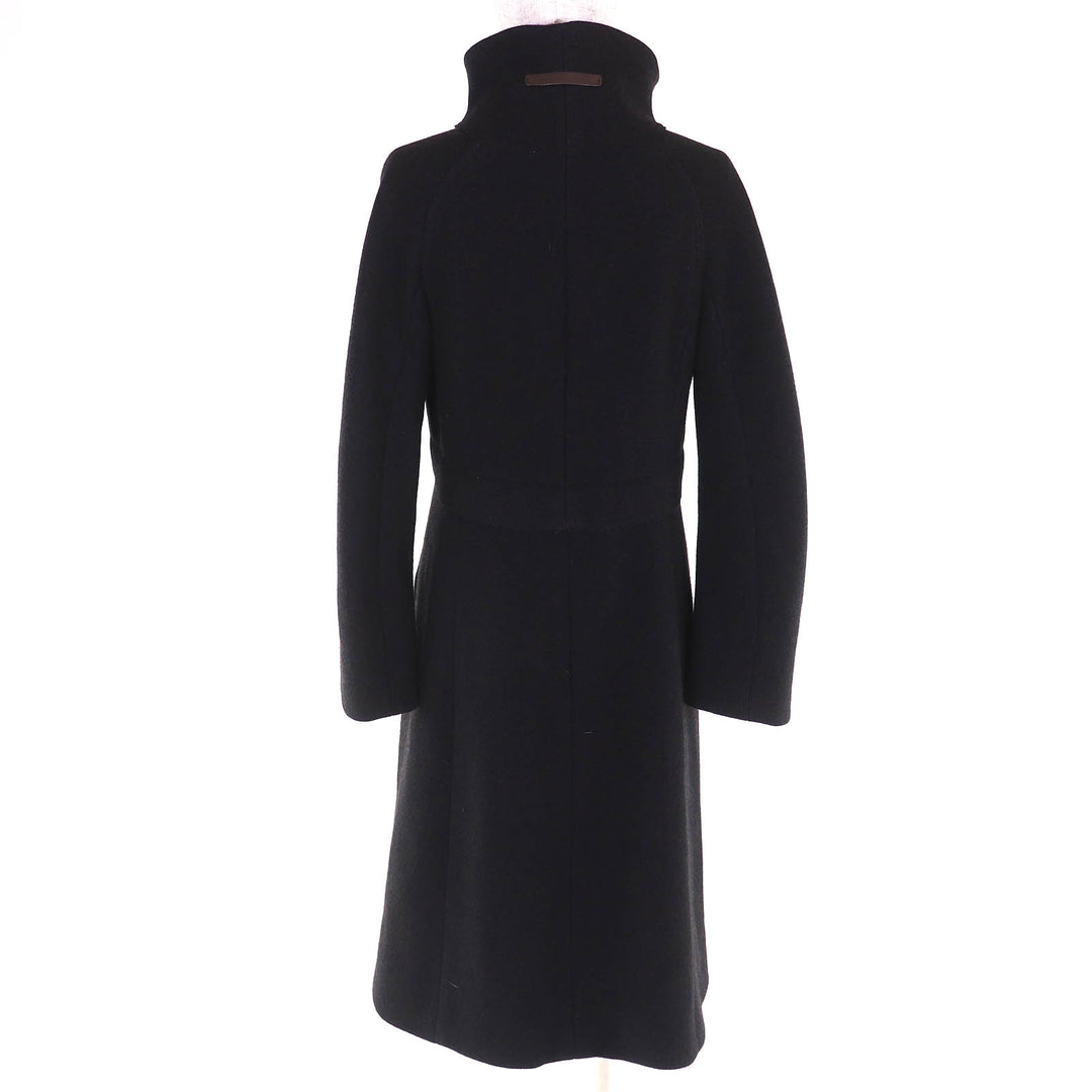 Excellent Brioni coat Partially leather stand collar long cashmere 42 135123