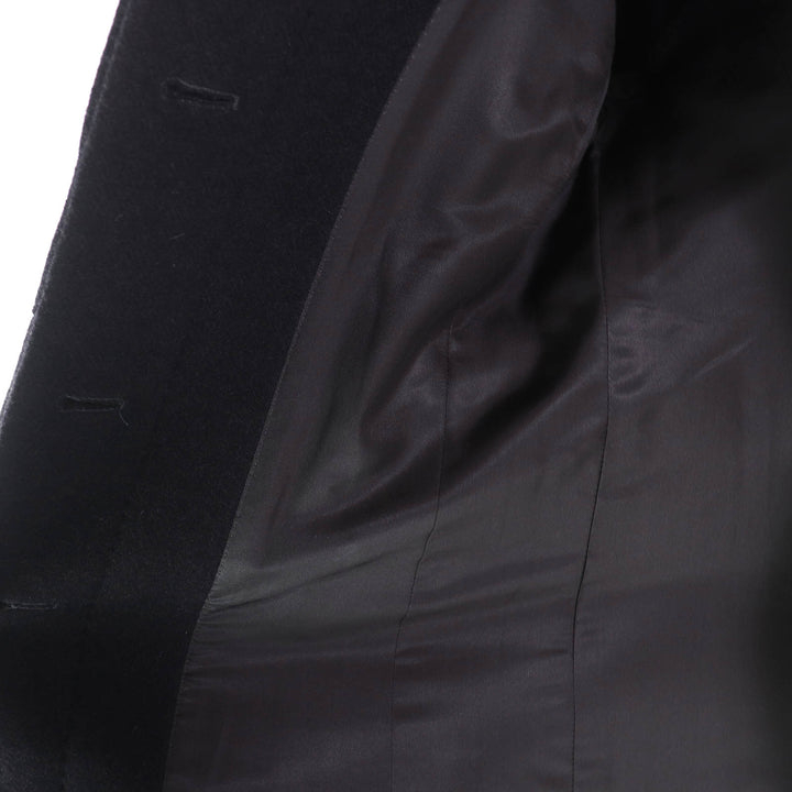 Excellent Brioni coat Partially leather stand collar long cashmere 42 135123