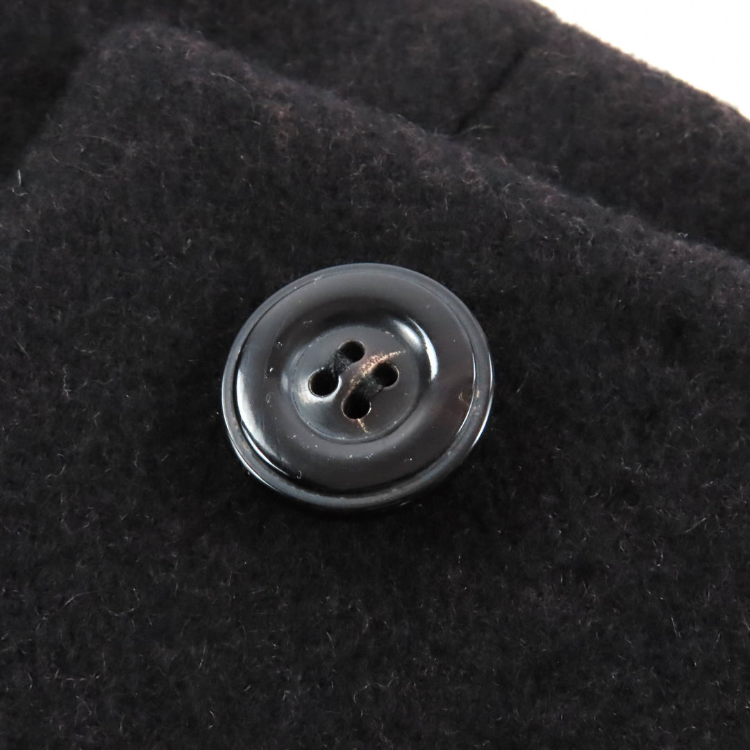 Excellent Brioni coat Partially leather stand collar long cashmere 42 135123