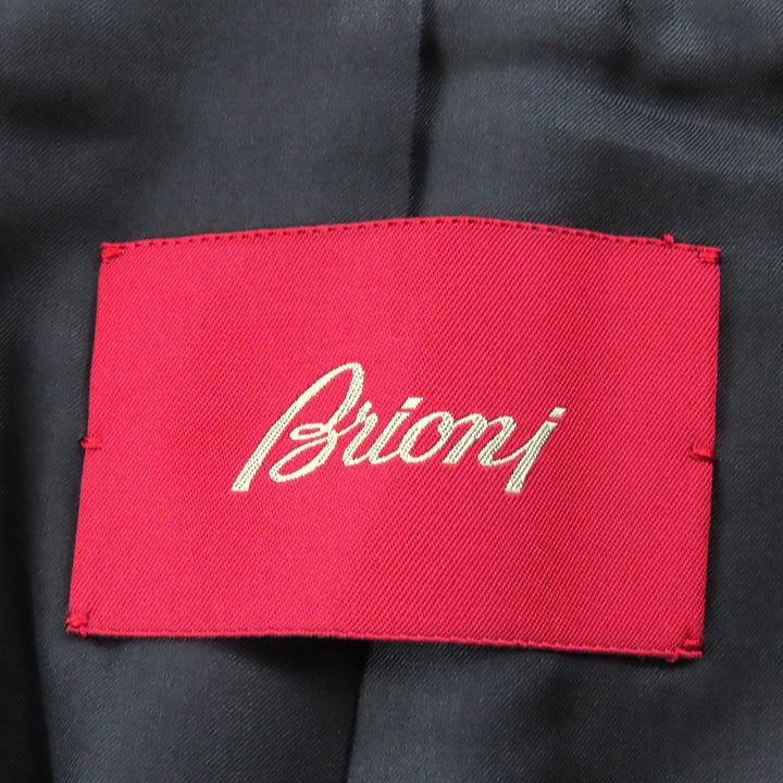 Excellent Brioni coat Partially leather stand collar long cashmere 42 135123
