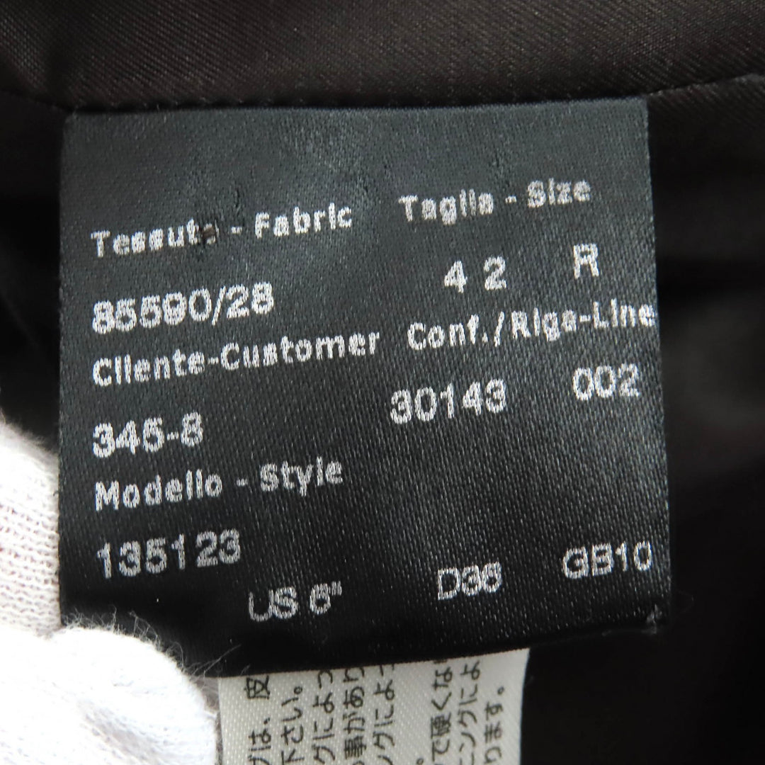 Excellent Brioni coat Partially leather stand collar long cashmere 42 135123