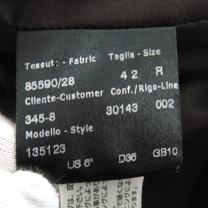Excellent Brioni coat Partially leather stand collar long cashmere 42 135123