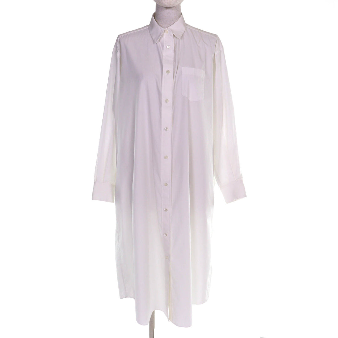 Excellent Sacai one piece Long-sleeved long shirt dress white Women 1 21-05658