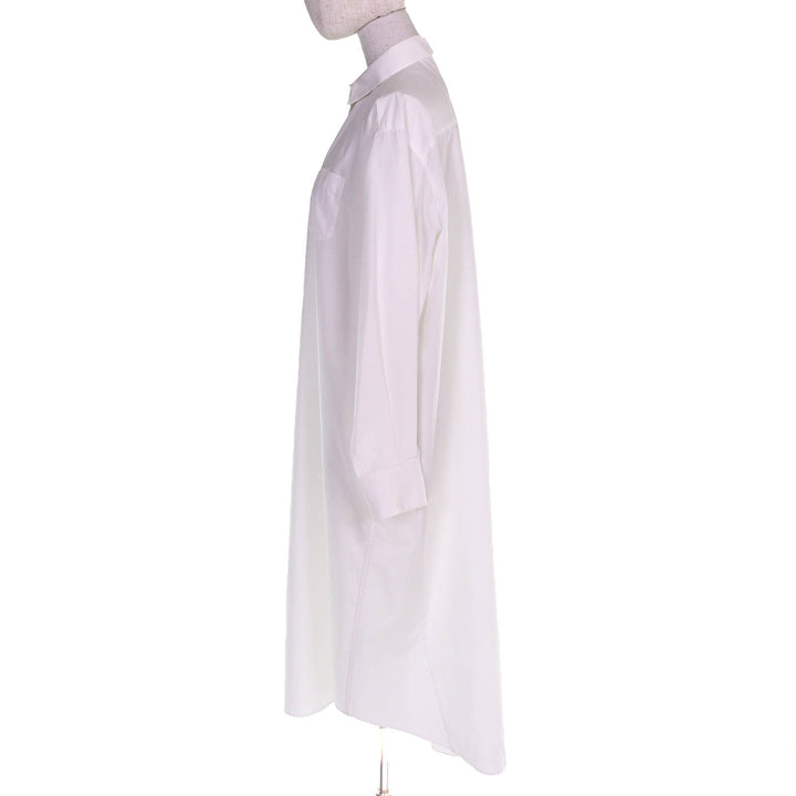 Excellent Sacai one piece Long-sleeved long shirt dress white Women 1 21-05658