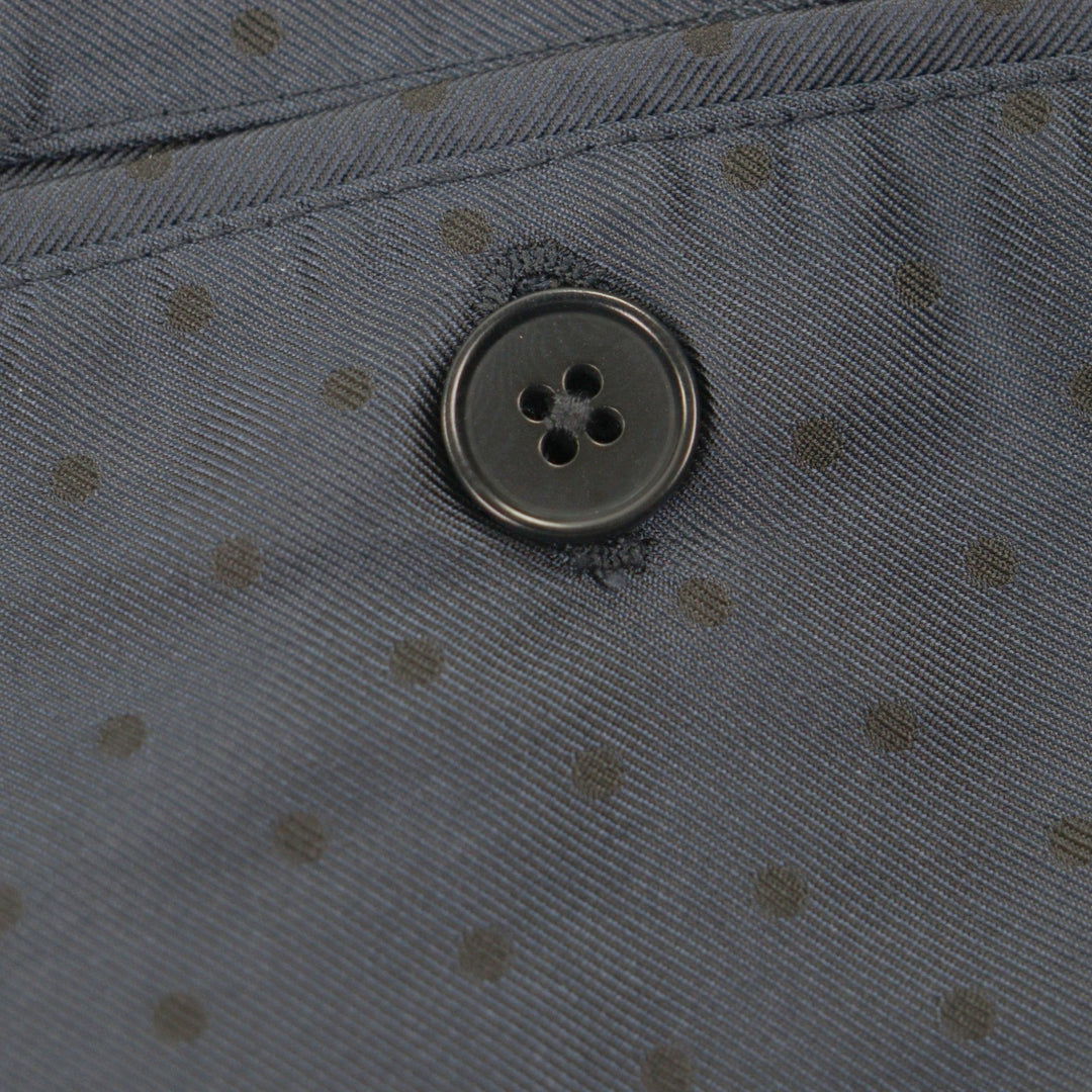 Pristine HERMES Pants Dot Pattern Slacks Navy silk mens 38