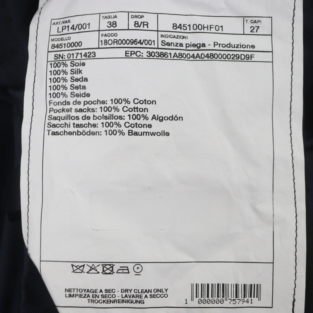 Pristine HERMES Pants Dot Pattern Slacks Navy silk mens 38