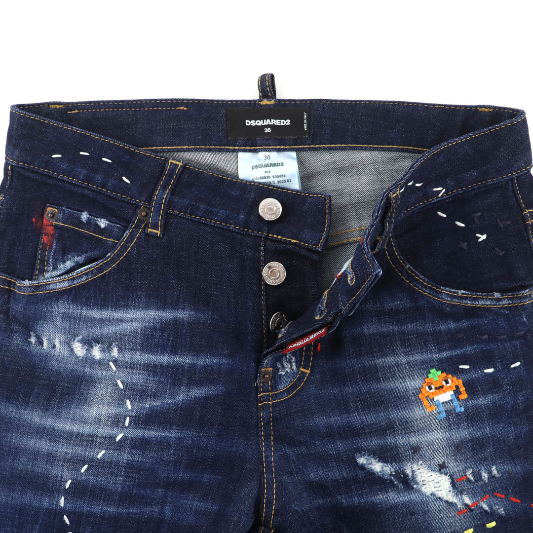 Great DSQUARED2 Denim pants Indigo blue cotton Women 36 S75LB0830