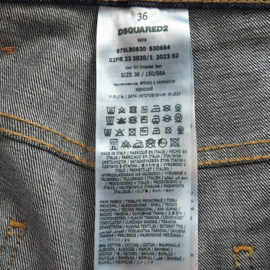 Great DSQUARED2 Denim pants Indigo blue cotton Women 36 S75LB0830