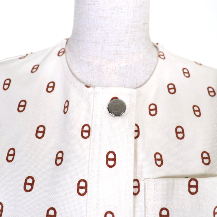 Excellent HERMES one piece white cotton Women 34 4E0552D3