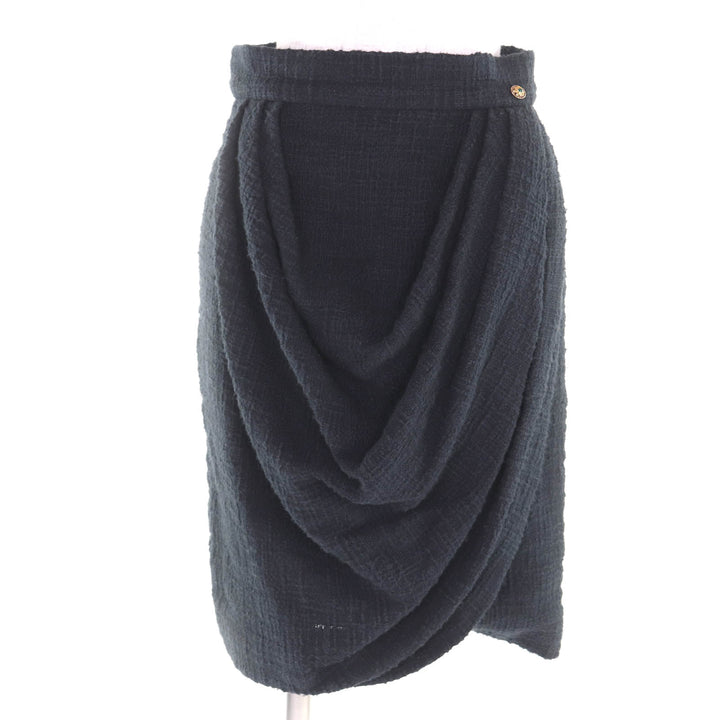 Great CHANEL Tweed skirt black cotton Women 38 P43905V32289