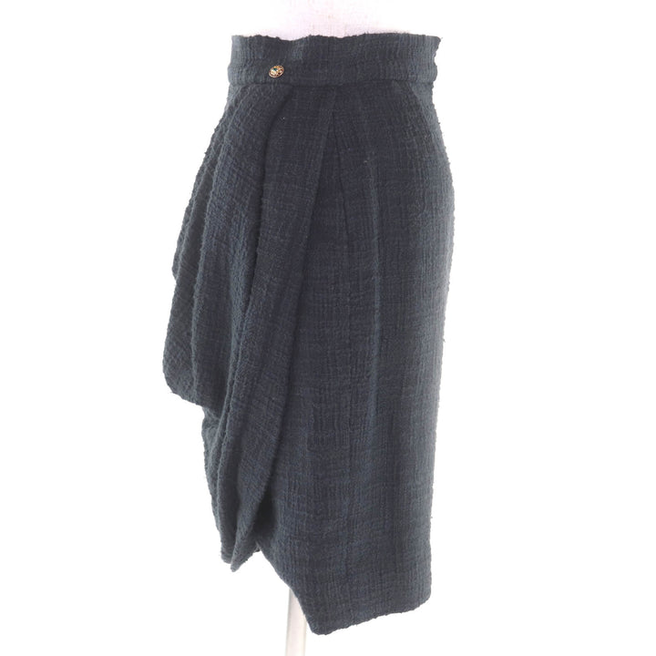 Great CHANEL Tweed skirt black cotton Women 38 P43905V32289