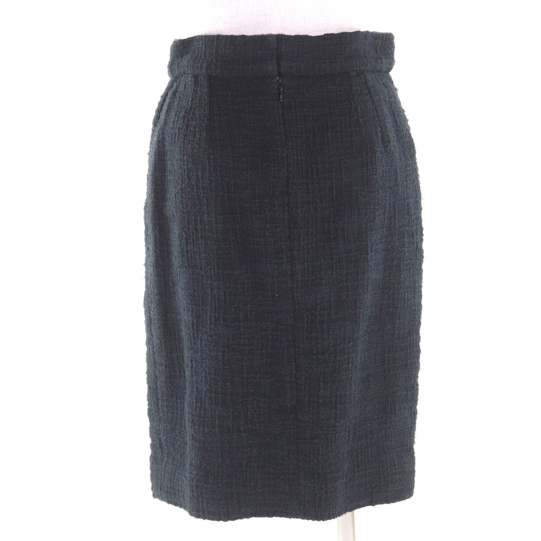 Great CHANEL Tweed skirt black cotton Women 38 P43905V32289