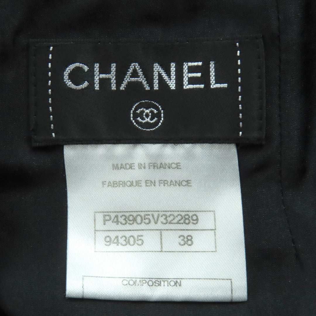 Great CHANEL Tweed skirt black cotton Women 38 P43905V32289