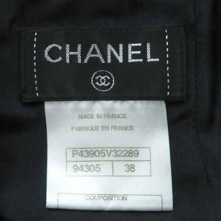 Great CHANEL Tweed skirt black cotton Women 38 P43905V32289