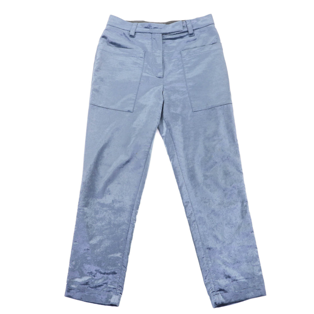 Excellent Brunello Cucinelli Pants Velor blue cotton Women 38 MA088P6477