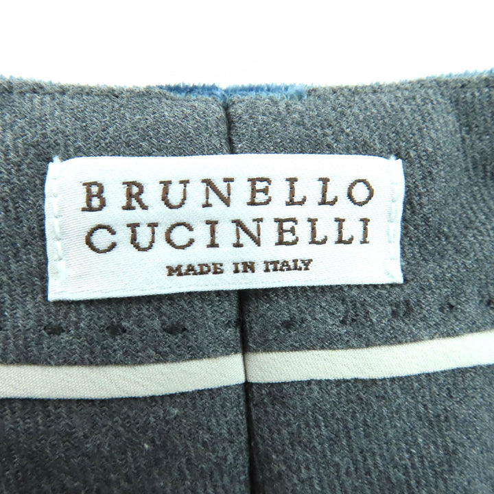Excellent Brunello Cucinelli Pants Velor blue cotton Women 38 MA088P6477