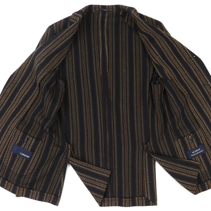 Excellent LARDINI tailored jacket MOWEAR Striped Single-Breasted 46 JU903AQ43