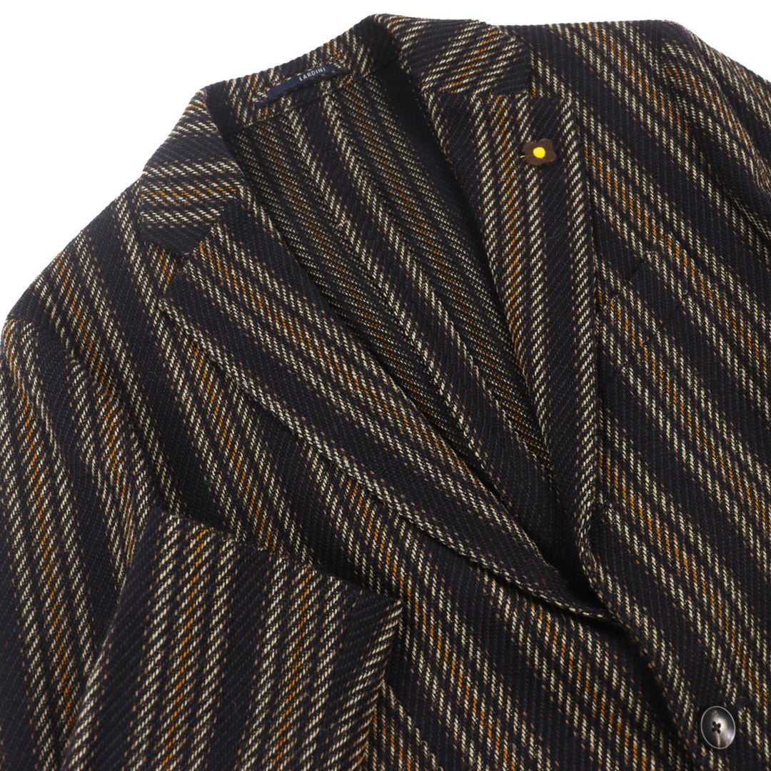 Excellent LARDINI tailored jacket MOWEAR Striped Single-Breasted 46 JU903AQ43