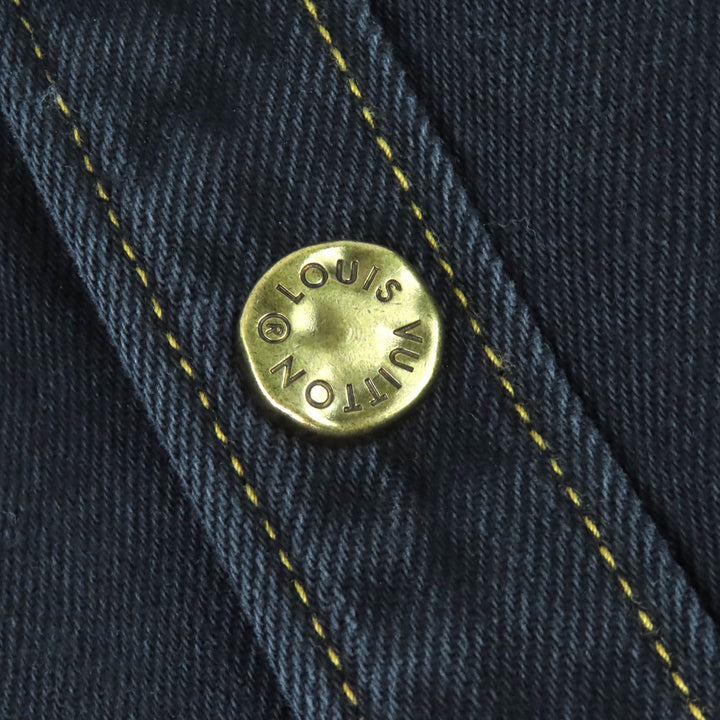 Great LOUIS VUITTON Denim work jacket with embroidered logo XXL