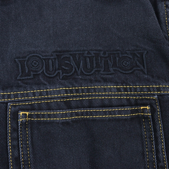 Great LOUIS VUITTON Denim work jacket with embroidered logo XXL