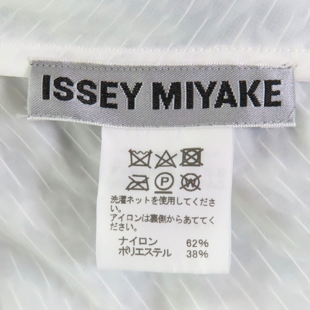 Excellent ISSEY MIYAKE pullover SHAGGY Shaggy white Nylon Women 2 IM03FJ081