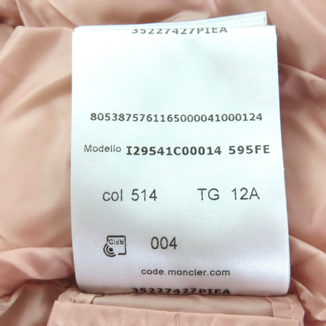 Pristine MONCLER down coat HIRMA pink Nylon Kids I29541C00014