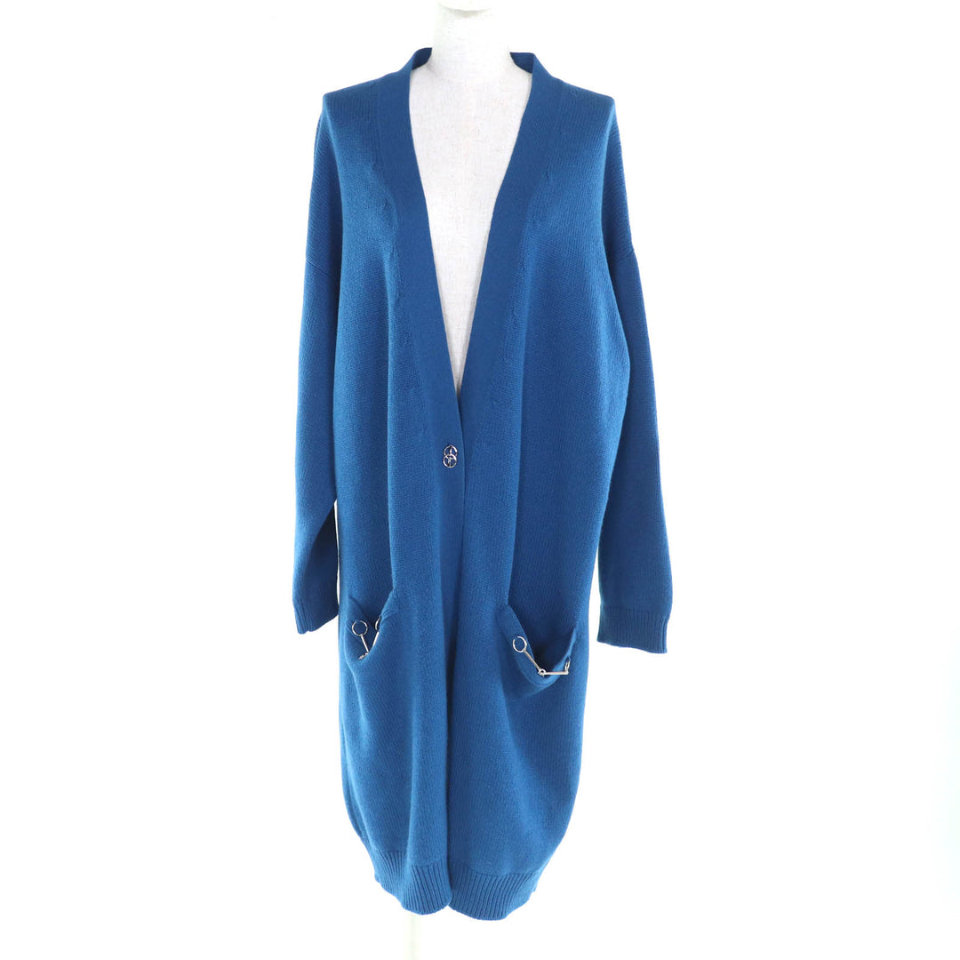 Great HERMES cardigan blue cashmere Women 38 2E2104D1