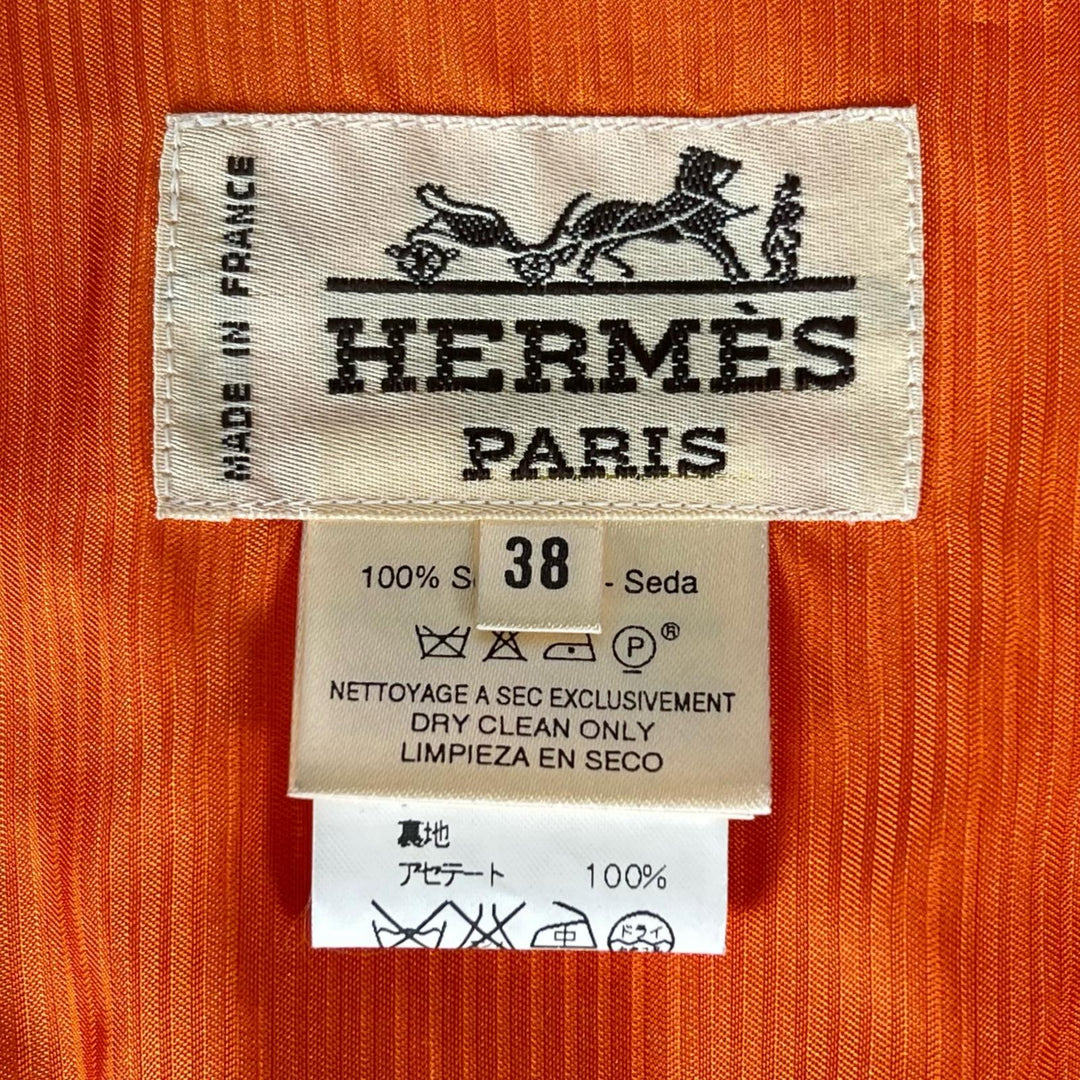 Excellent HERMES Best Total pattern print multicolor silk Women 38
