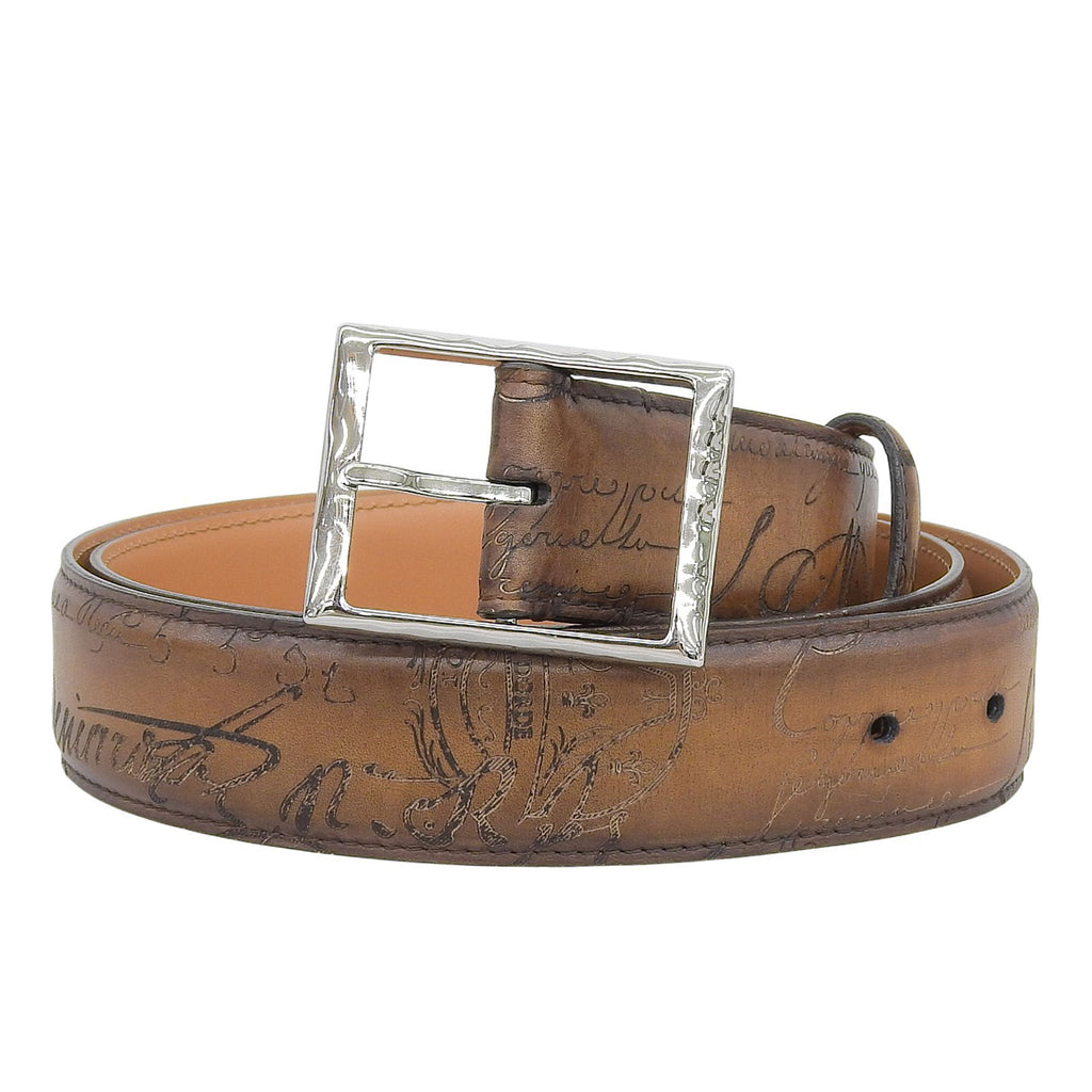 チ*ラ様 Berluti ベルト ブラウン 85 Great BERLUTI belt Brown leather mens – caro-japan
