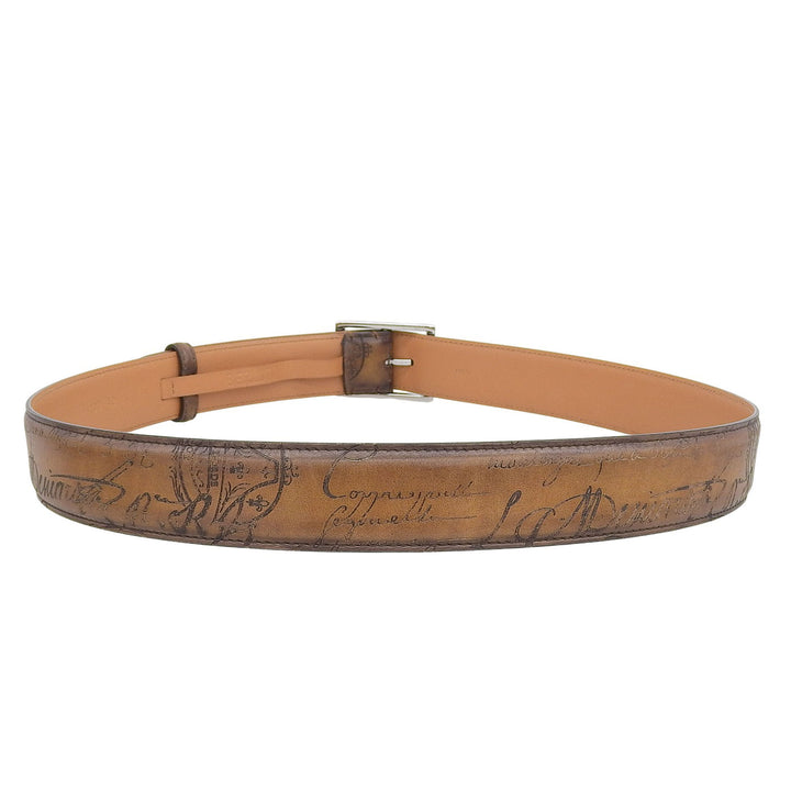 Great BERLUTI belt Brown leather mens