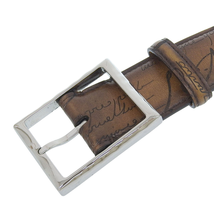 Great BERLUTI belt Brown leather mens
