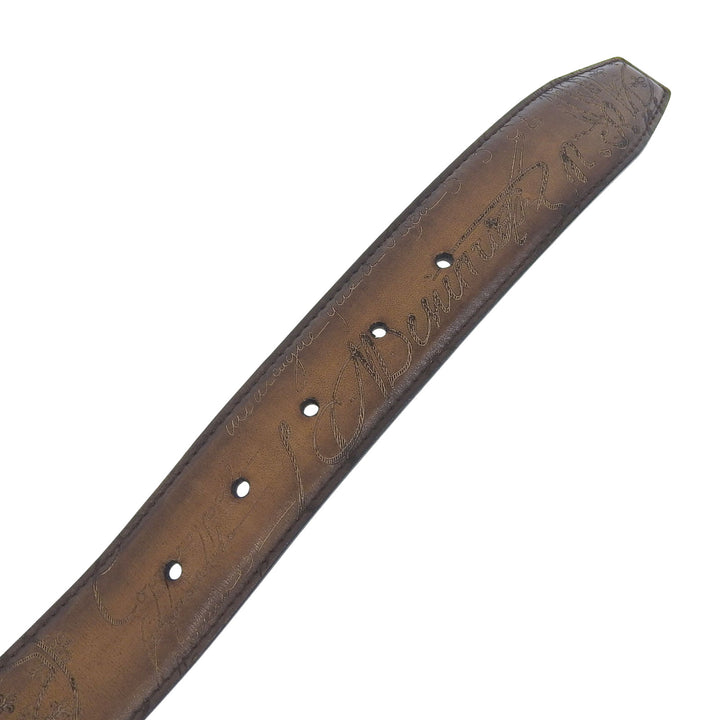 Great BERLUTI belt Brown leather mens
