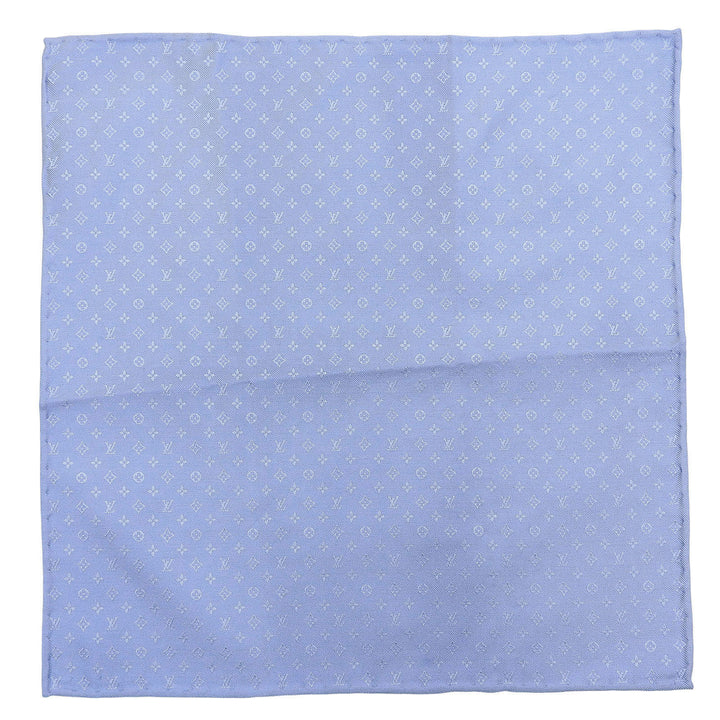 Excellent LOUIS VUITTON handkerchief blue silk mens M76266