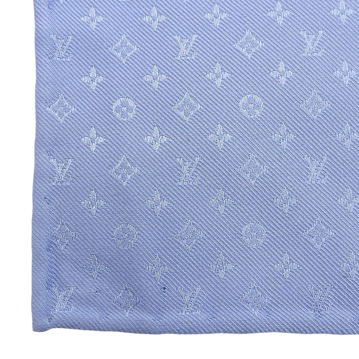 Excellent LOUIS VUITTON handkerchief blue silk mens M76266