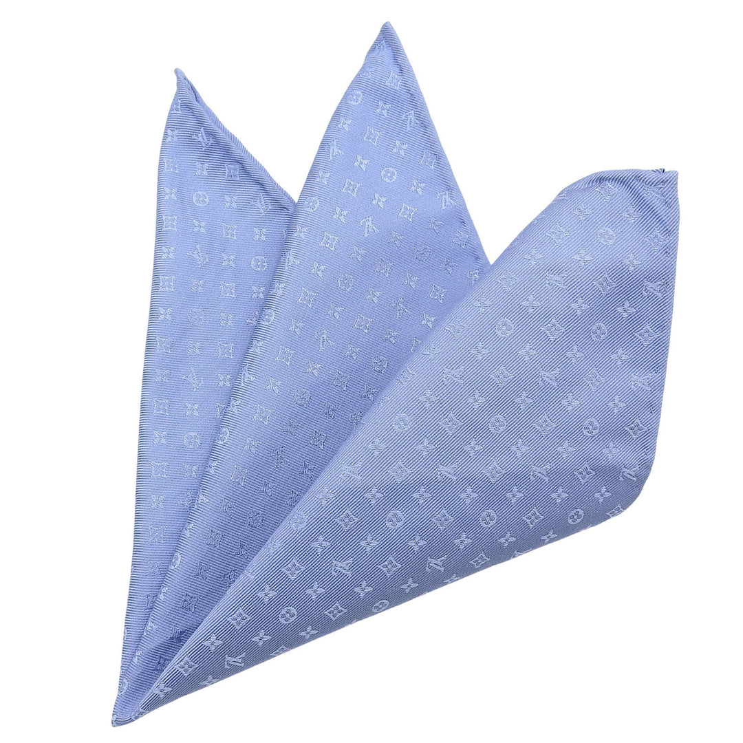 Excellent LOUIS VUITTON handkerchief blue silk mens M76266