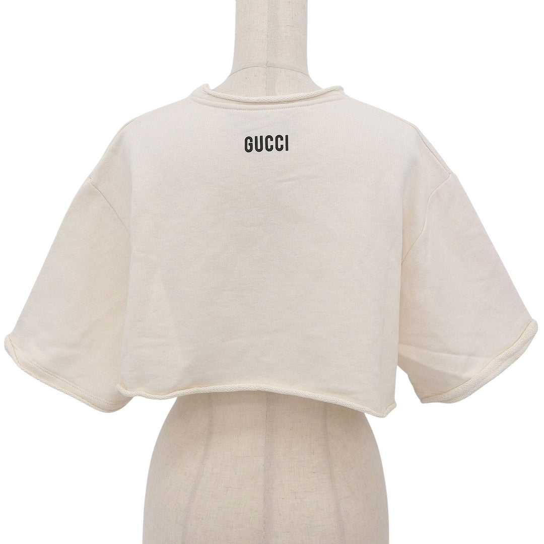 Excellent GUCCI Short sleeve shirt Ivory cotton Women S 740047