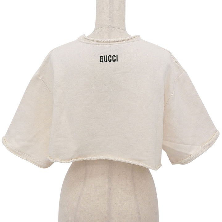 Excellent GUCCI Short sleeve shirt Ivory cotton Women S 740047