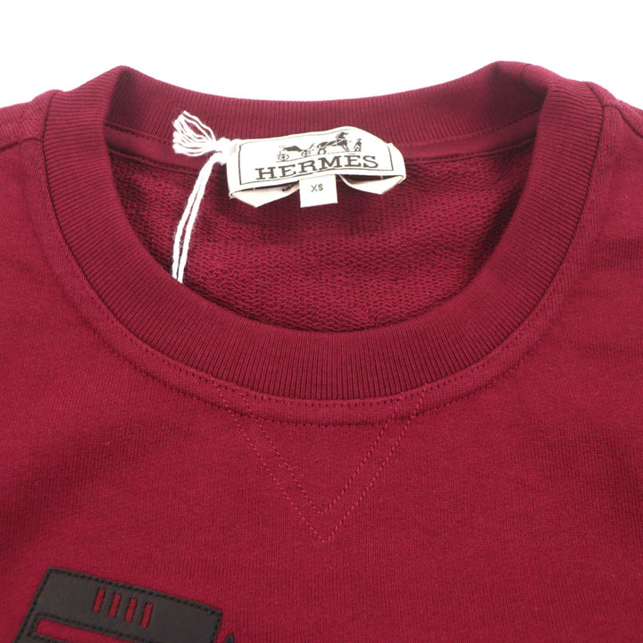 Pristine HERMES sweat Odyssee Crew neck pullover Red cotton mens XS