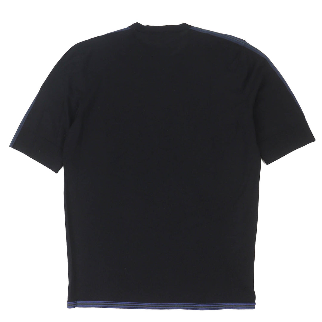 Excellent HERMES Short sleeve knit Crew neck black wool mens XS