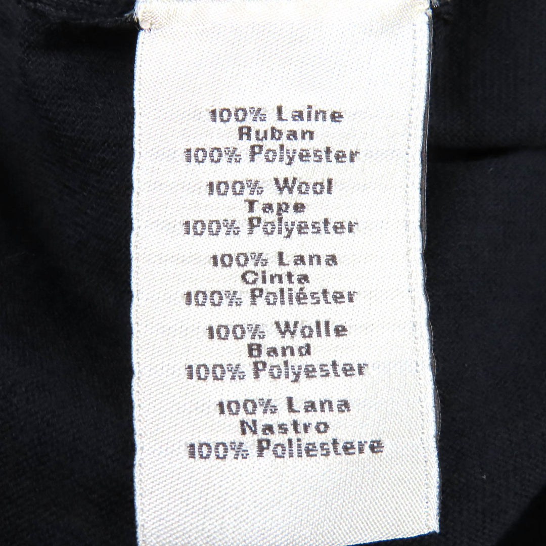 Excellent HERMES Short sleeve knit Crew neck black wool mens XS