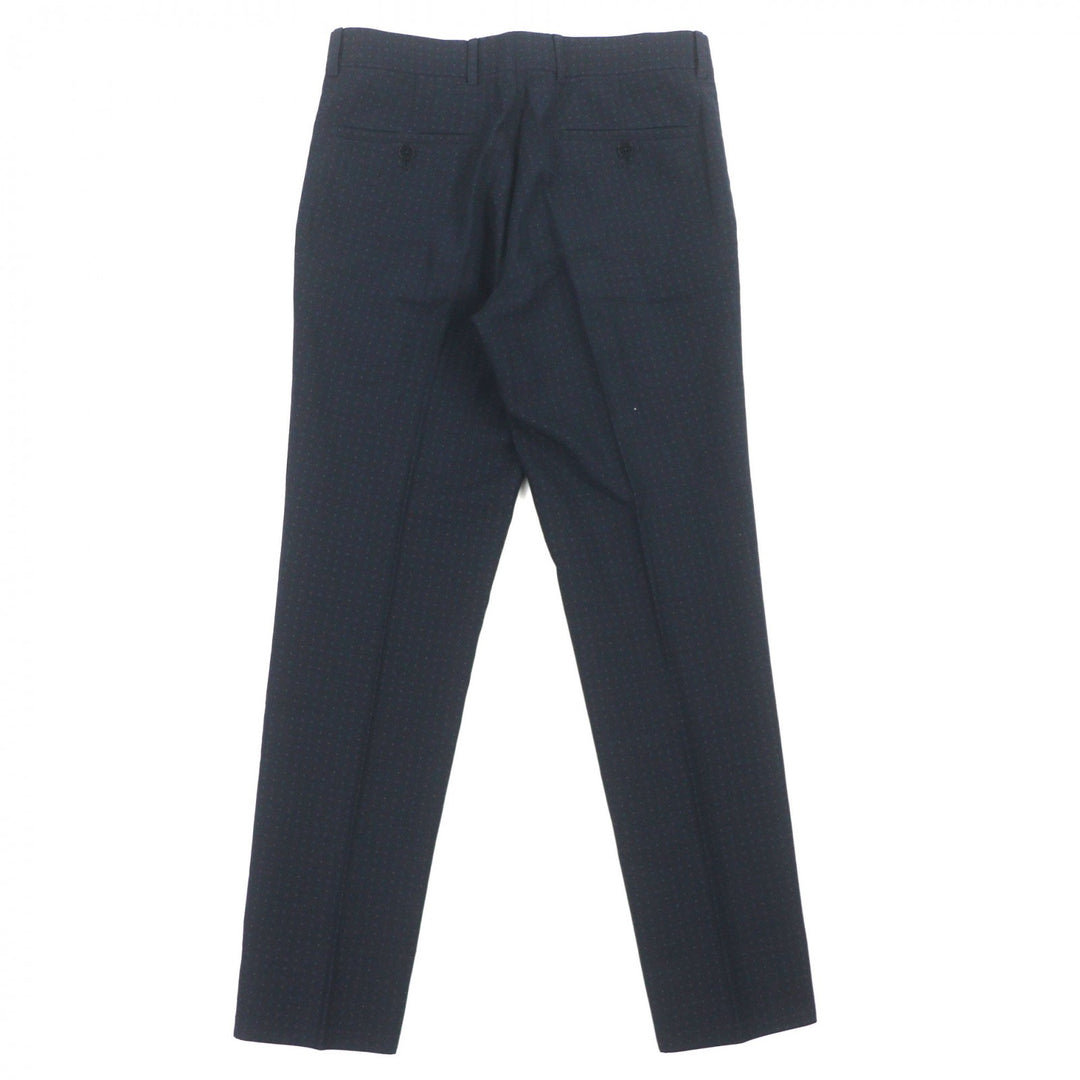 Excellent HERMES Pants full pattern slacks Navy cotton mens 38