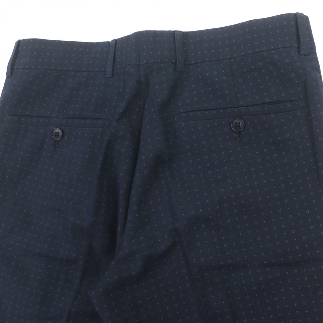Excellent HERMES Pants full pattern slacks Navy cotton mens 38
