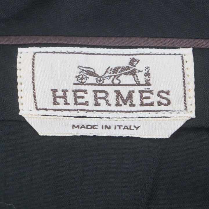 Excellent HERMES Pants full pattern slacks Navy cotton mens 38