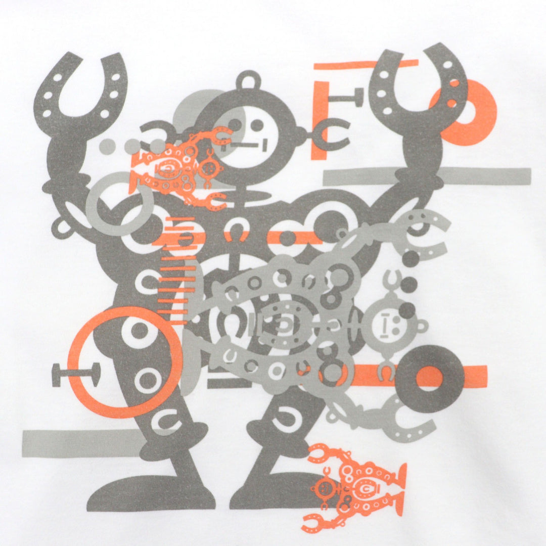 Great HERMES Short sleeve T-shirt Hello Mr. Farrier white cotton mens M